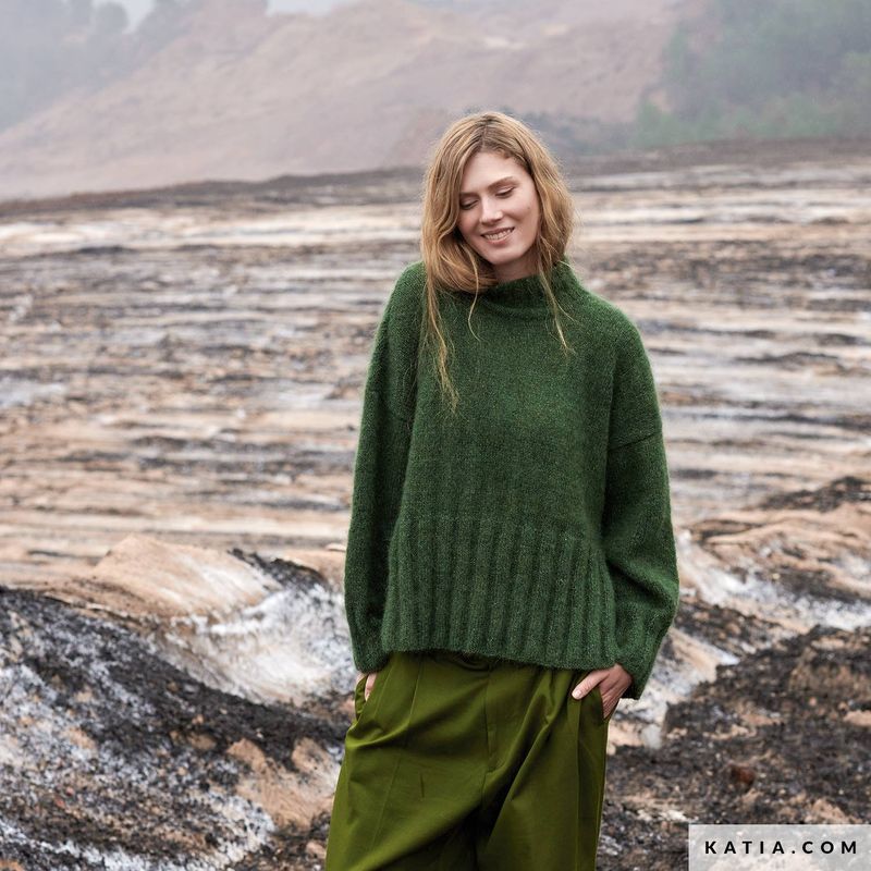 Asymmetrisk genser. Garnpakke