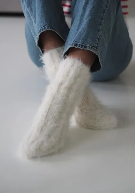 Hovedbilde Fuzzy sokker. Oppskrift