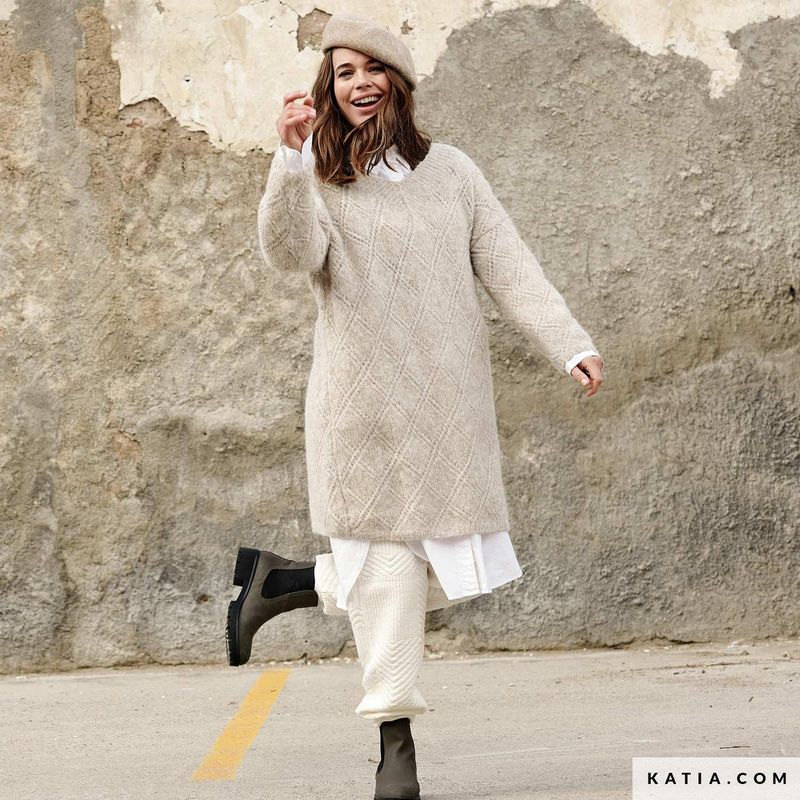 Lang v-genser. Garnpakke.