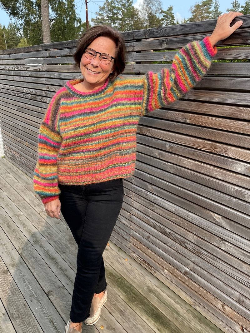 Lettvint chunky genser. Oppskrift.